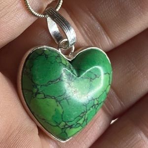 SALE * Ocean Jasper Heart handcrafted pendant